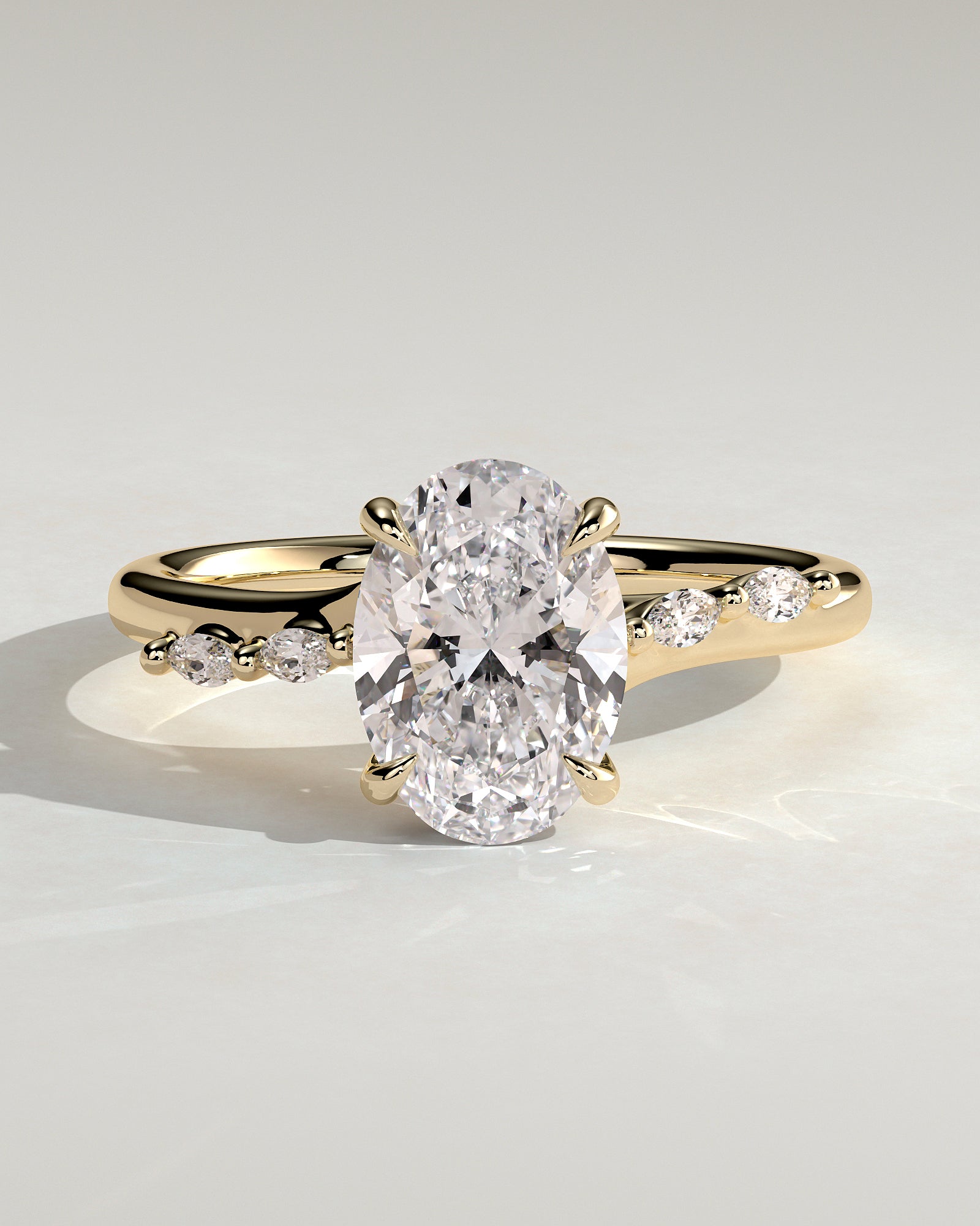 Round Halo, Pave & Split Shank Engagement Ring – 1.93 CT Lab Grown Diamond